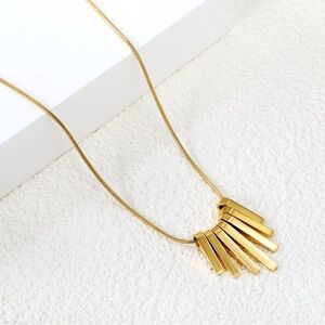 18K Gold Plated Stainless Steel Statement Necklace